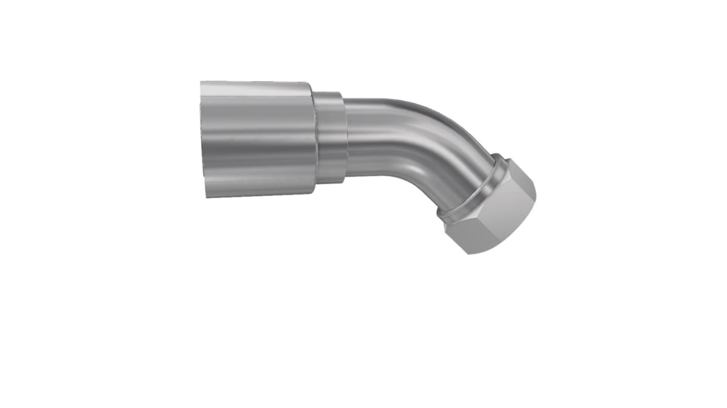 Parker Hydraulic Elbow Compression Tube Fitting 5/8 in Hose to 24° Cone Female, 1CE46-18-10