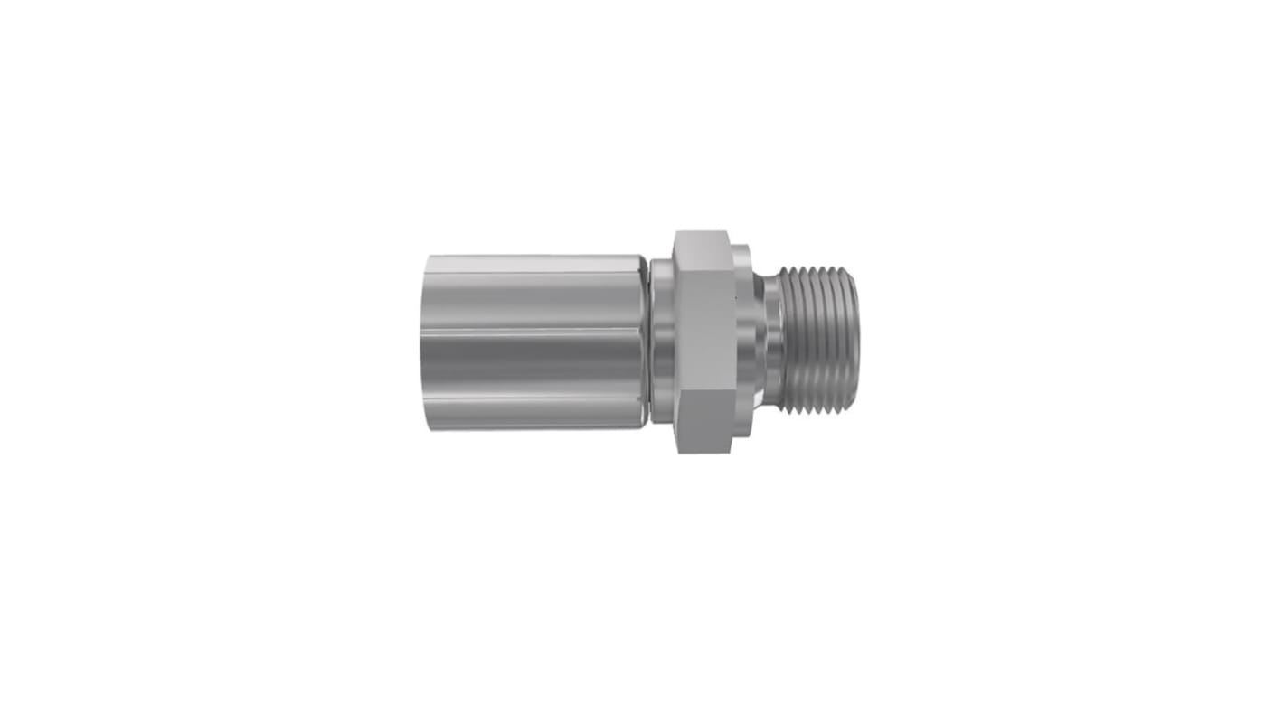 Parker Crimped Hose Fitting 3/4 in Hose to 3/4 x 14 in Male, 1D948-12-12