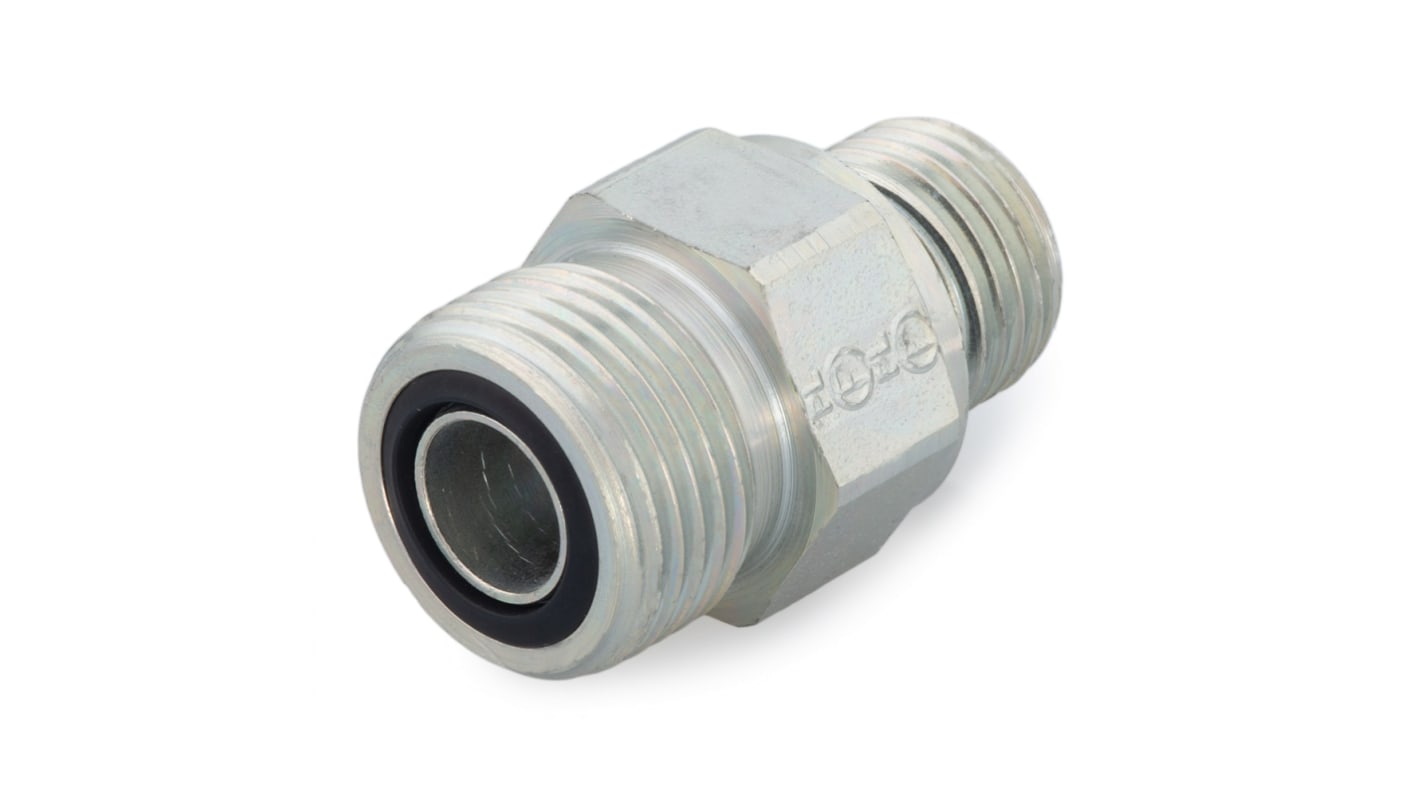 Racor hidráulico, Parker, 8M16F82EDMLOS, Connector A Manguera de 1/2 in, Connector B M16 x 1,5 macho