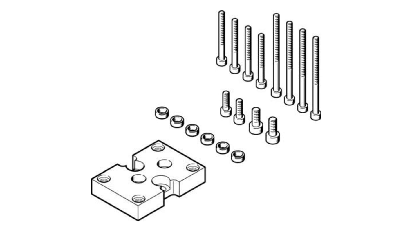 Festo Adapter DHAA-G-G6-16-B8-25, For Use With Pneumatic Cylinder & Actuator