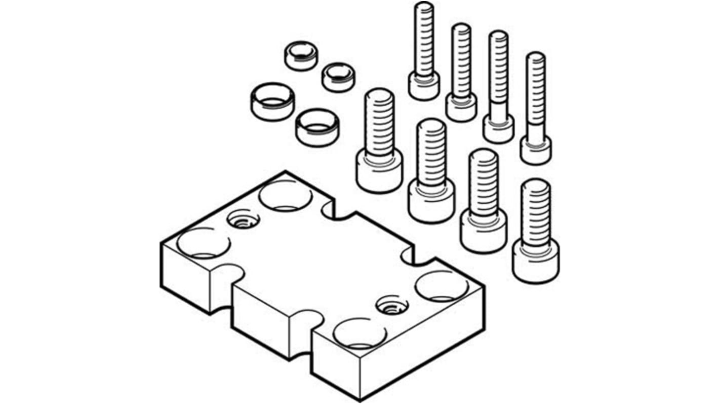 Adaptador Festo DHAA-G-H2-25-B11-40, For Use With Cilindro neumático y actuador