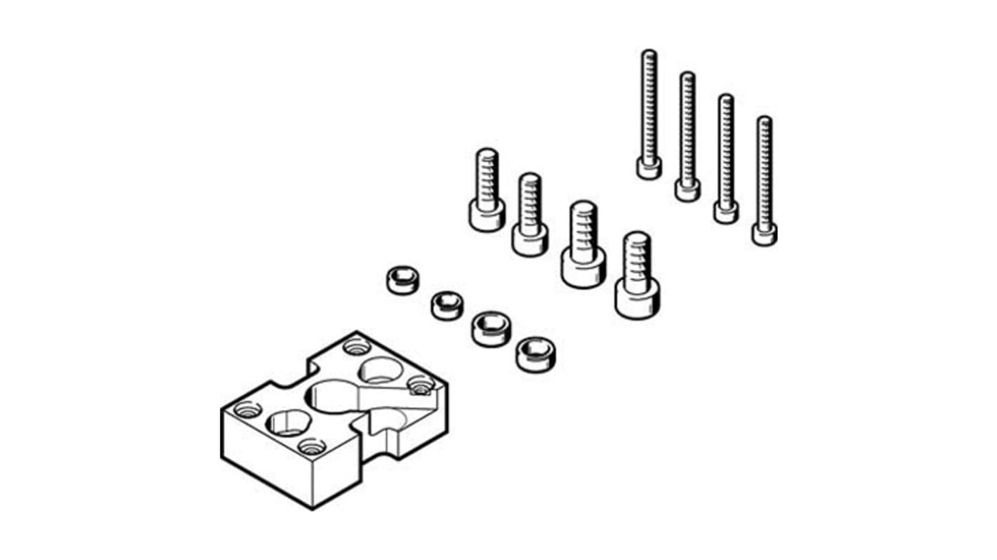 Festo 2 Finger Double Action Pneumatic Gripper, DHAA-G-Q5-12-B8-16, Parallel Gripping Type