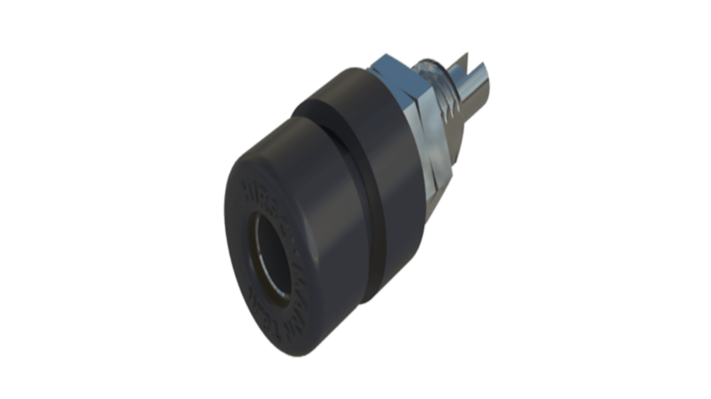 Hirschmann Test & Measurement Grey Female Banana Connector, 4 mm Connector, M6 Thread, Solder Termination, 32A, 60V dc,