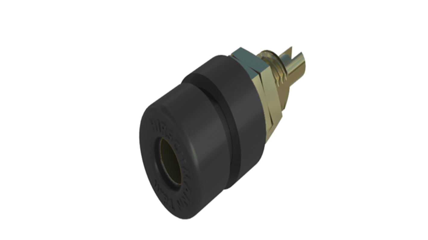 Conector banana Hembra, 32A, 60V dc, Contacto Oro, Zinc, Amarillo