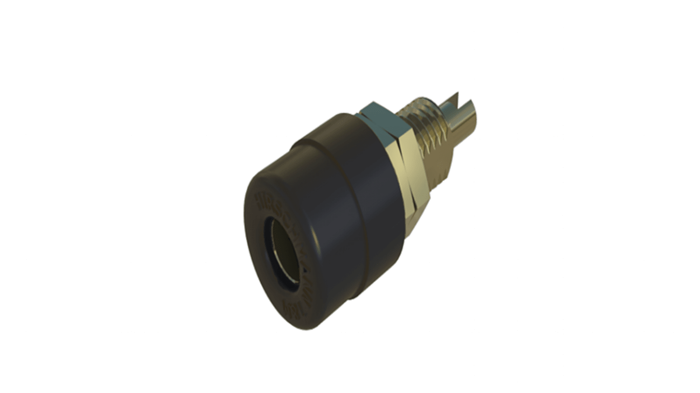 Hirschmann Test & Measurement Violet Female Banana Connector, 4 mm Connector, M6 Thread, Solder Termination, 32A, 60V