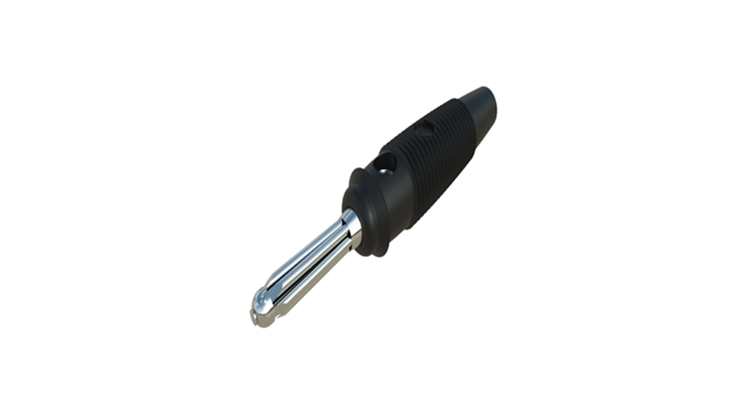 Hirschmann 4 mm Bananenstecker Weiß, Kontakt vernickelt, 60V dc / 16A, Schraubanschluss