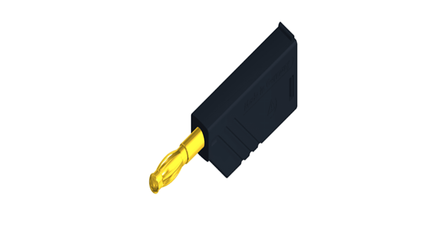 Conector banana Macho, 24A, 60V dc, Contacto Oro, Marrón