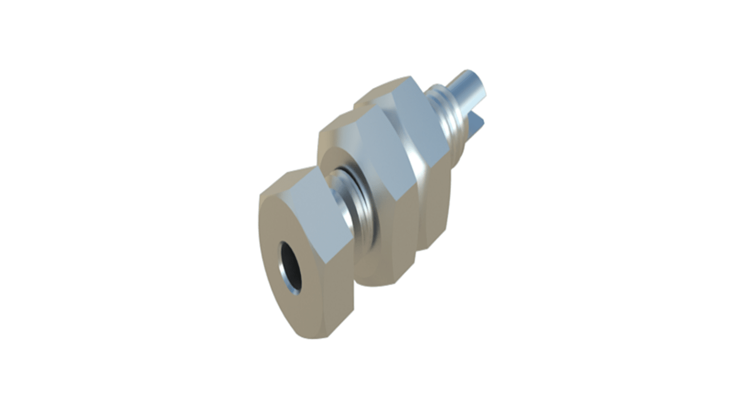 Hirschmann Test & Measurement Silver Female Banana Connector, 2mm Connector, M4 Thread, Solder Termination, 6A, 60V dc,