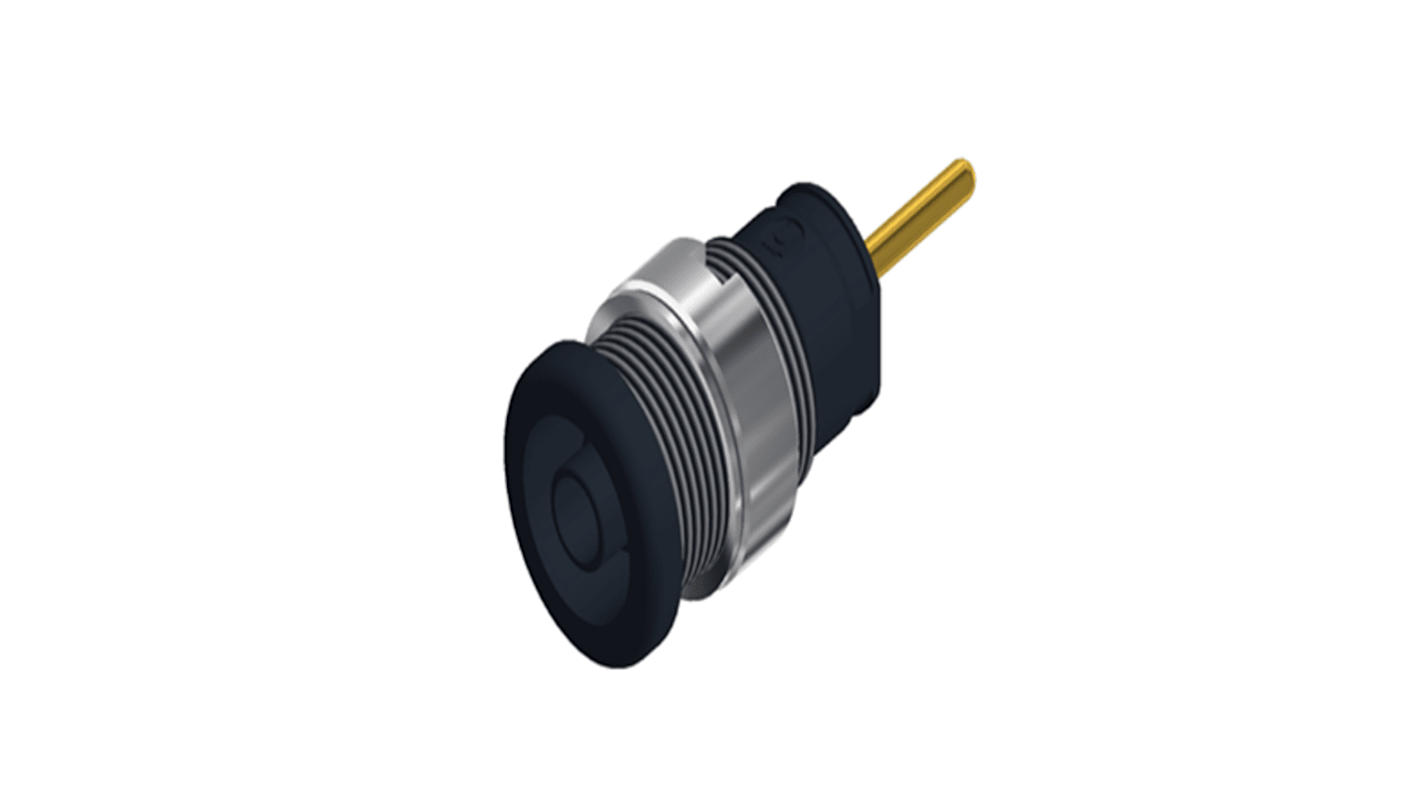 Conector banana Hembra, 24A, 1kV, Contacto Oro, Verde, Amarillo