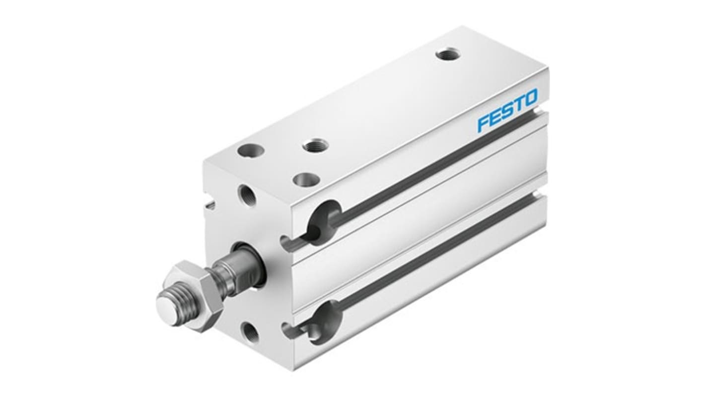 Festo Pneumatic Compact Cylinder - DPDM-10-15-PA, 10mm Bore, 15mm Stroke, DPDM Series, Double Acting