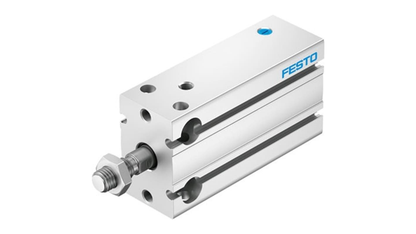 Festo Pneumatic Compact Cylinder - DPDM-16-15-P-PA, 16mm Bore, 15mm Stroke, DPDM Series, Single Acting