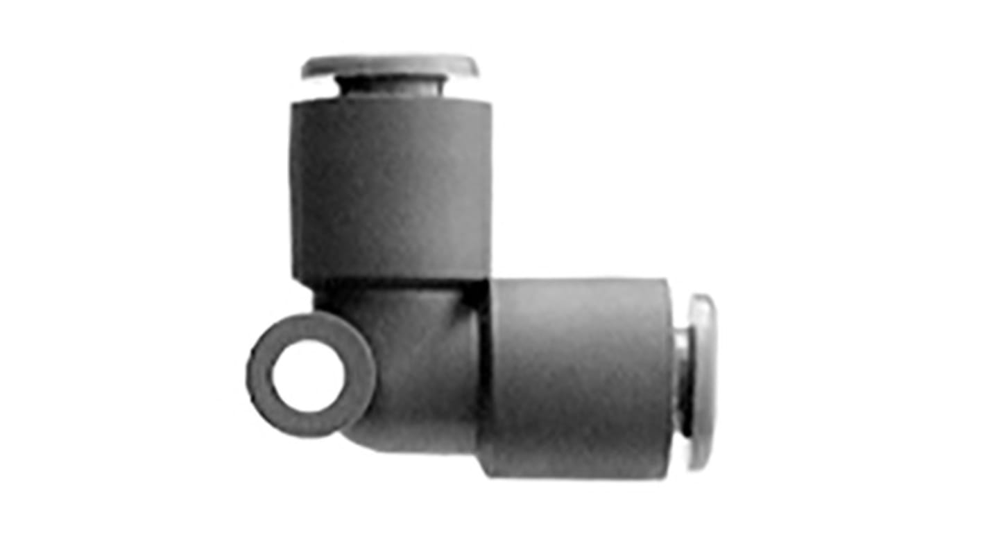 SMC KR Series Elbow Fitting, Push In 8 mm to Push In 8 mm, Threaded-to-Tube Connection Style