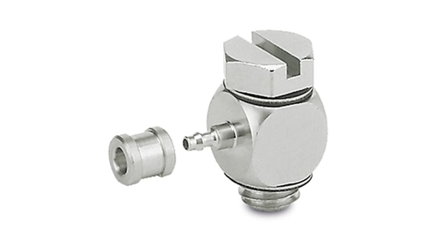 SMC M Series Barb Fitting, M5 x 0.8 Male to Barbed 2 mm, Threaded-to-Tube Connection Style