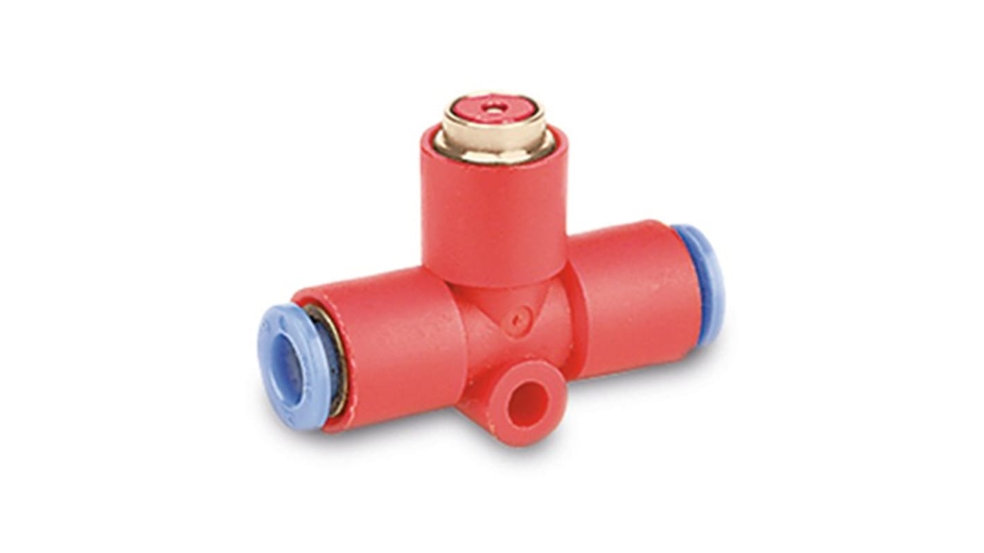 SMC Push Button Pneumatic Relay Pressure Release Valve KE Series, One-touch Fitting 8 mm, 2.5mm, III B