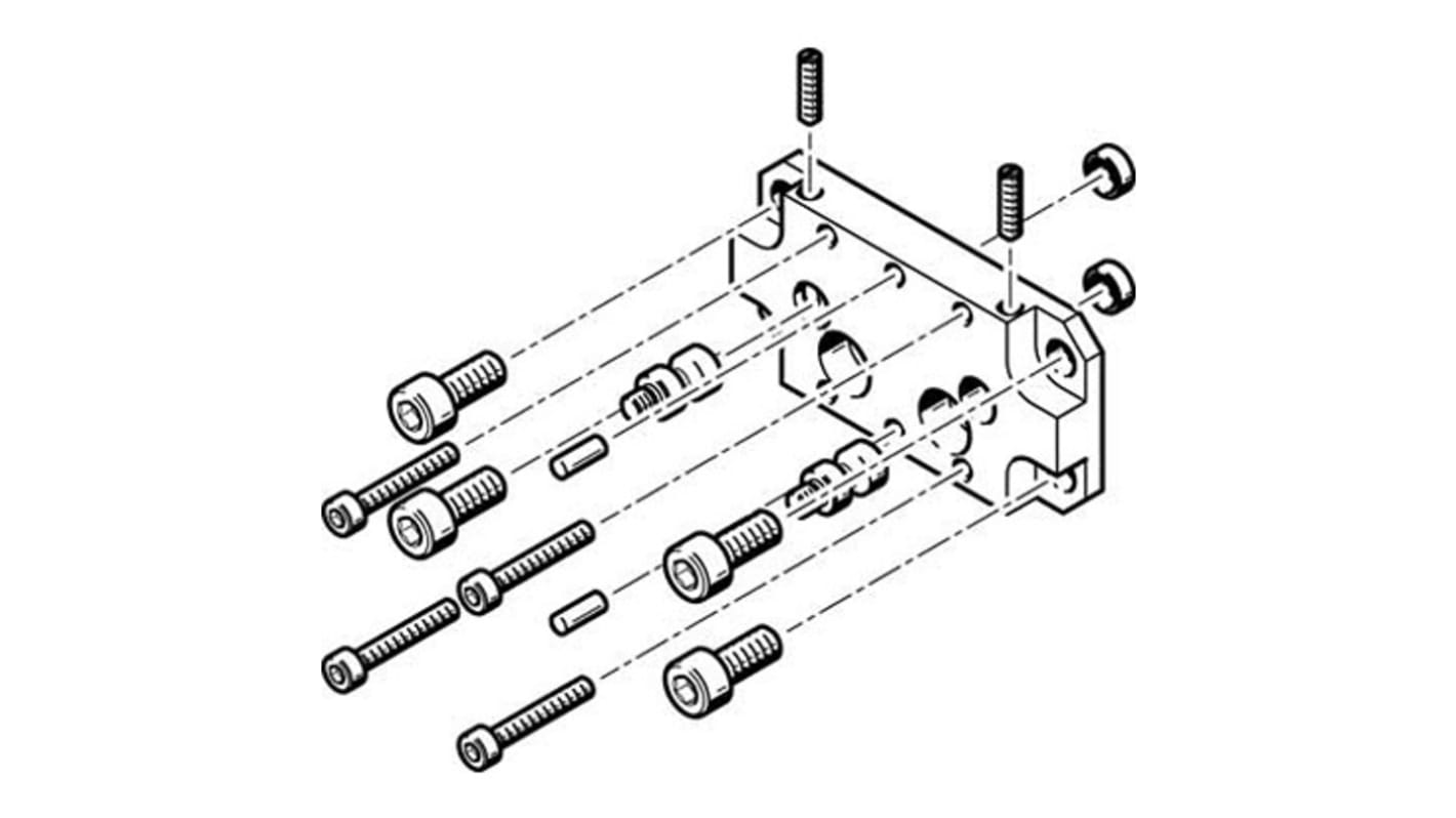 Festo Adapter HAPG-58 zur Verwendung mit Pneumatikzylinder und Betätigungselement