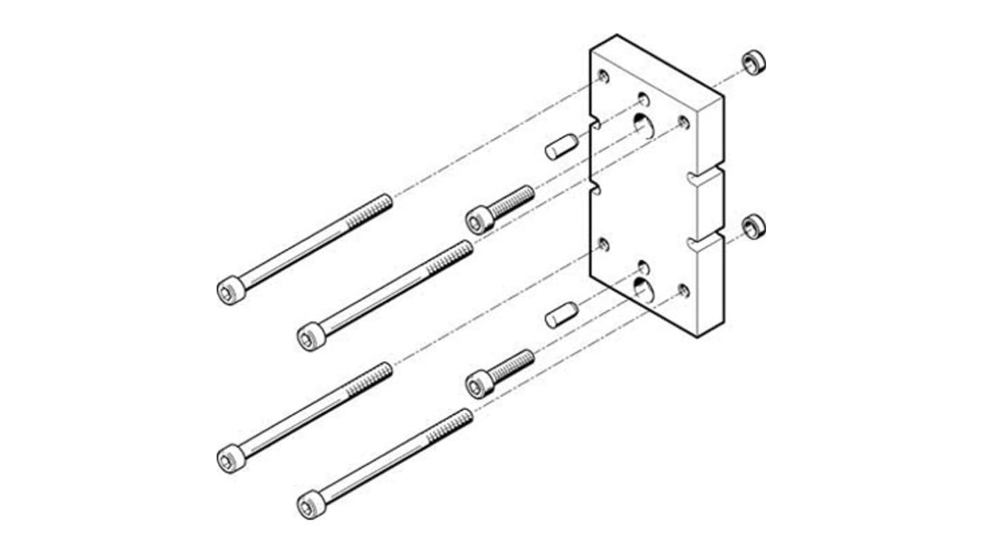 Festo Adapter HAPG-84, For Use With Pneumatic Cylinder & Actuator