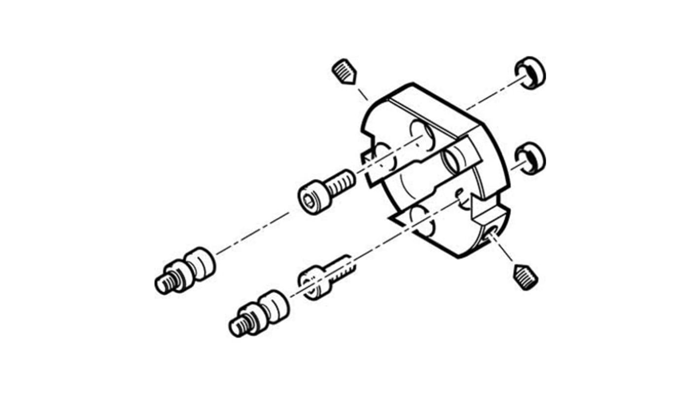 Festo Adapter HAPG-SD2-2 zur Verwendung mit Pneumatikzylinder und Betätigungselement