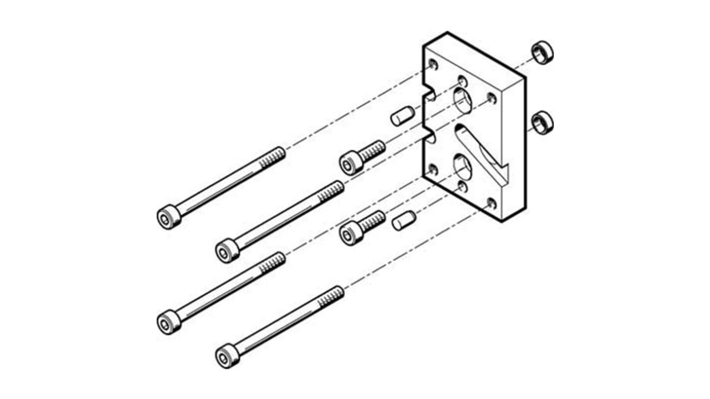 Festo Adapter HAPG-SD2-25 zur Verwendung mit Pneumatische Griffe