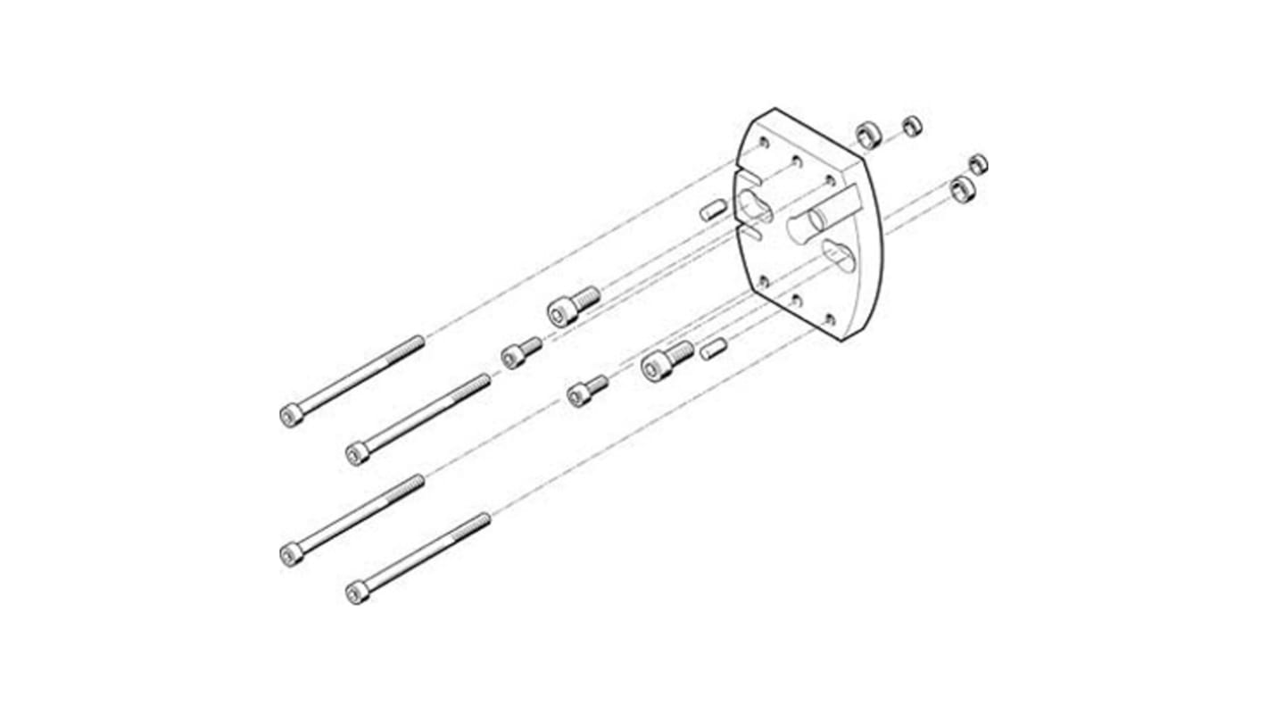 Festo Adapter HAPG-SD2-27 zur Verwendung mit Pneumatikzylinder und Betätigungselement