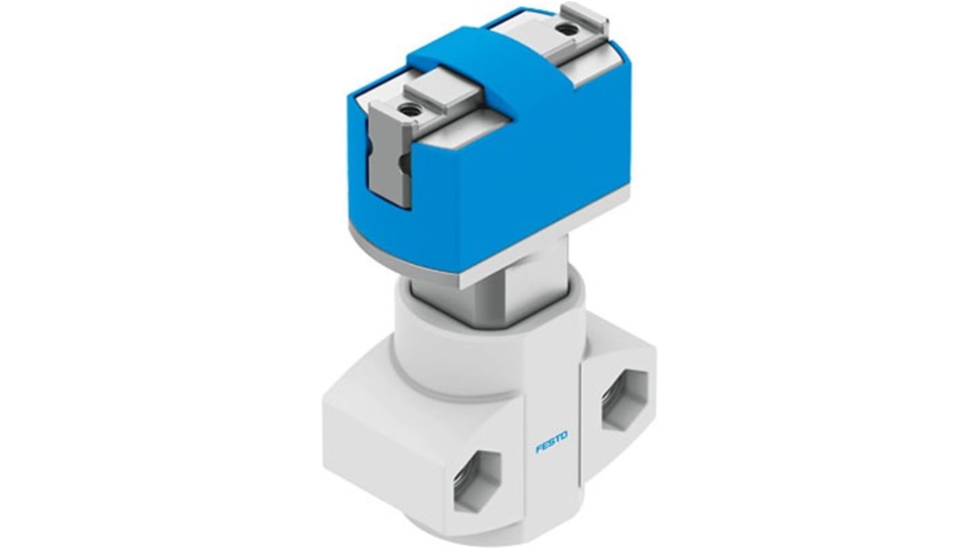 Festo 2 Finger Single Action Pneumatic Gripper, HGPM-12-EZ-G6, Parallel Gripping Type