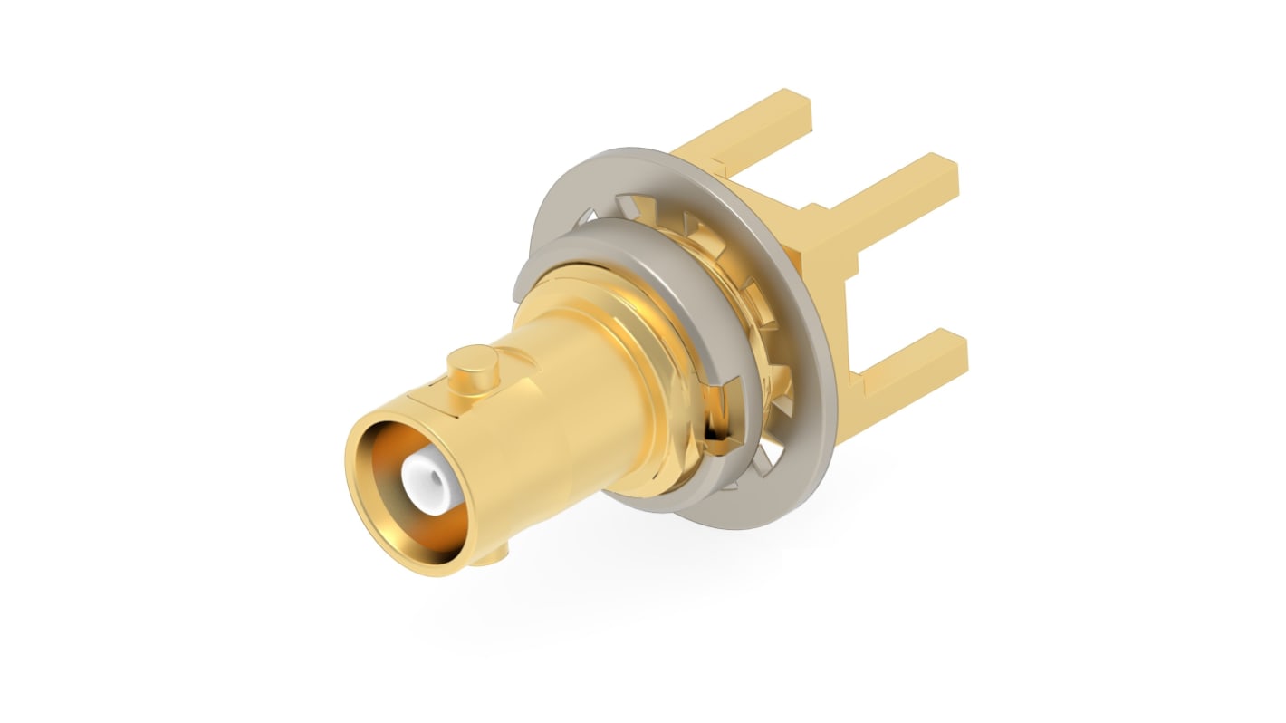 Conector coaxial TE Connectivity 2446153-1, Hembra, Recto, Montaje en Panel, Terminación de PCB, 0 → 12GHz