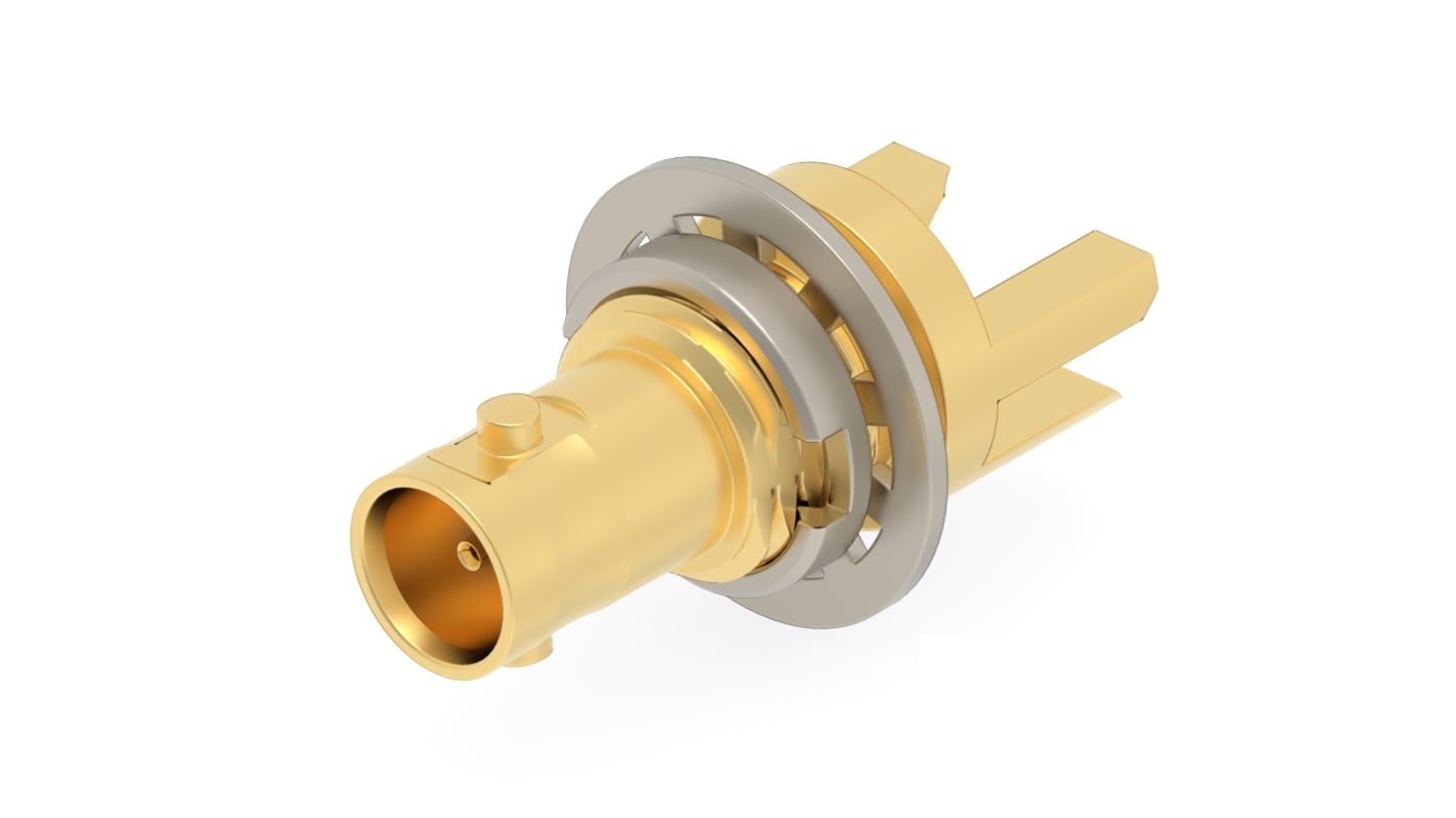 Conector coaxial TE Connectivity 2446156-1, Hembra, Recto, Montaje en Panel, Terminación de PCB, 0 → 12GHz