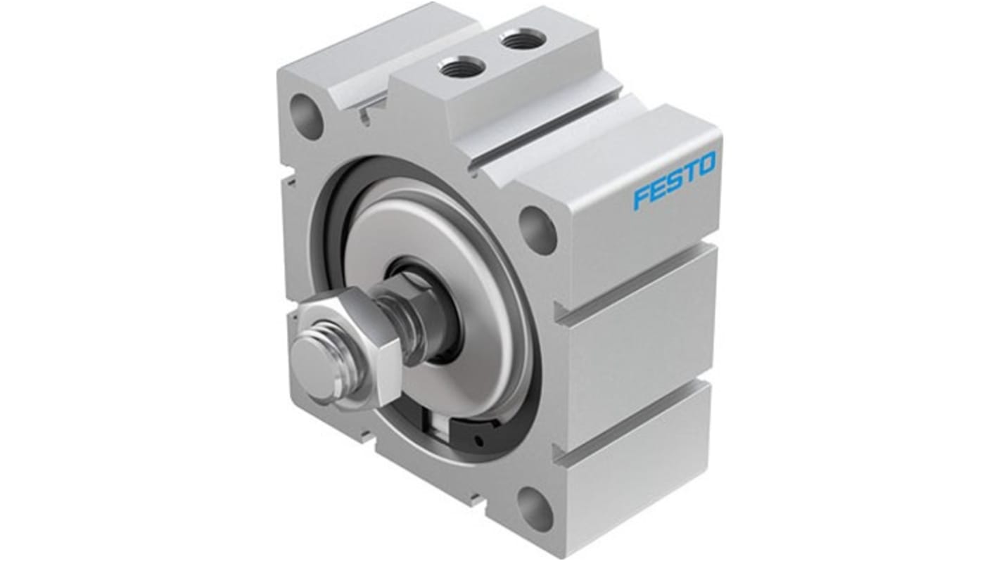 Festo Double Acting Cylinder - 188344, 100mm Bore, 10mm Stroke, ADVC Series, Double Acting