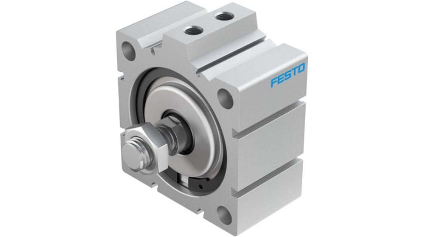 Festo Pneumatic Compact Cylinder - 188345, 100mm Bore, 15mm Stroke, ADVC Series, Double Acting