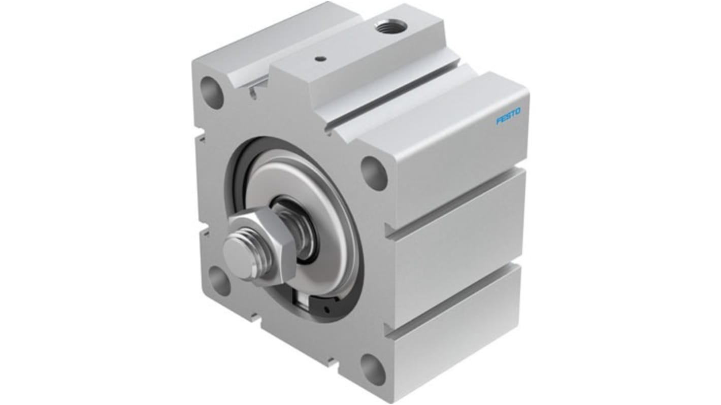 Festo Pneumatic Compact Cylinder - 188331, 100mm Bore, 25mm Stroke, AEVC Series, Single Acting with Return Spring Acting
