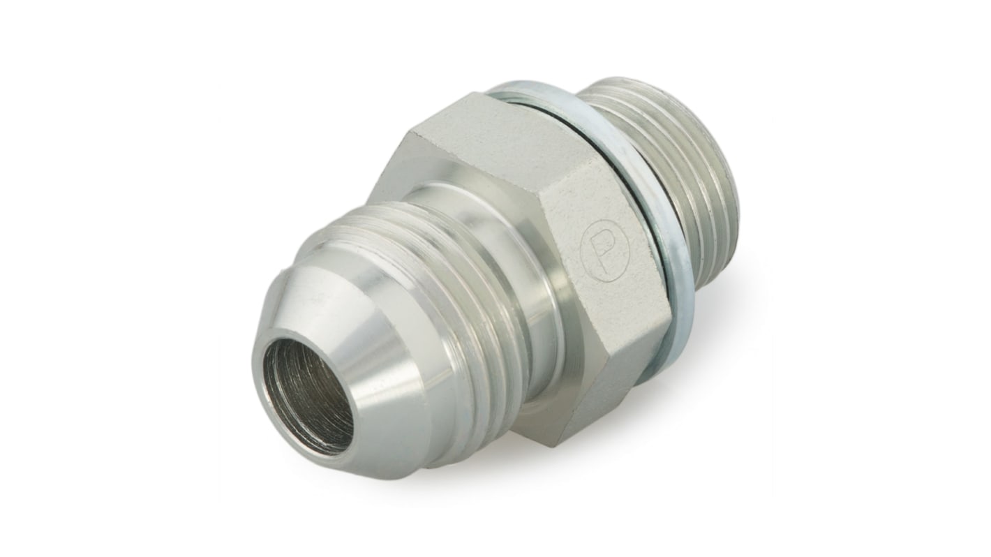 Parker Hydraulic Male Stud 5/8 in Male to 1/2-14 in Male, 10F4OMXS