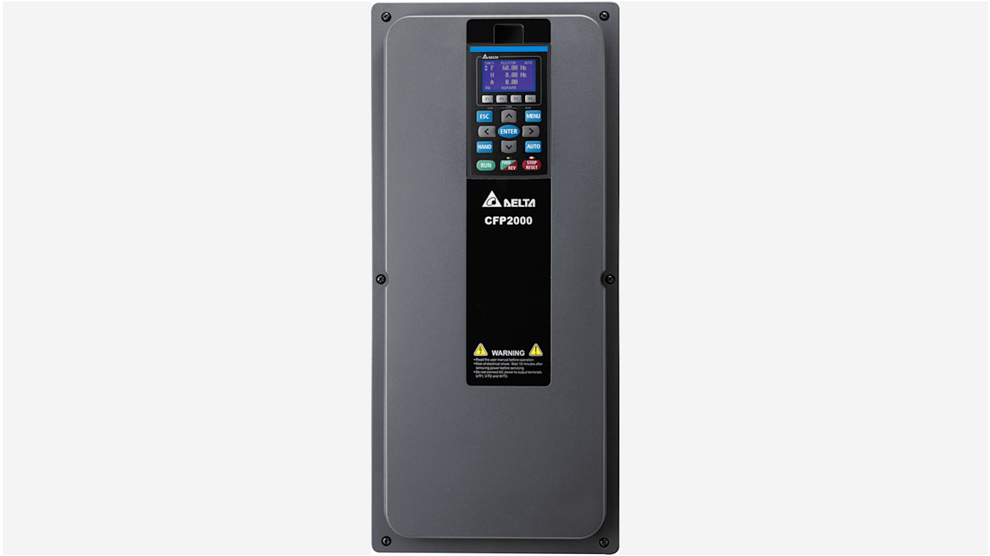 Delta Electronics Variable Speed Drive, 18.5 kW, 3 Phase, 460 V, 38/32 A, CFP2000 Series