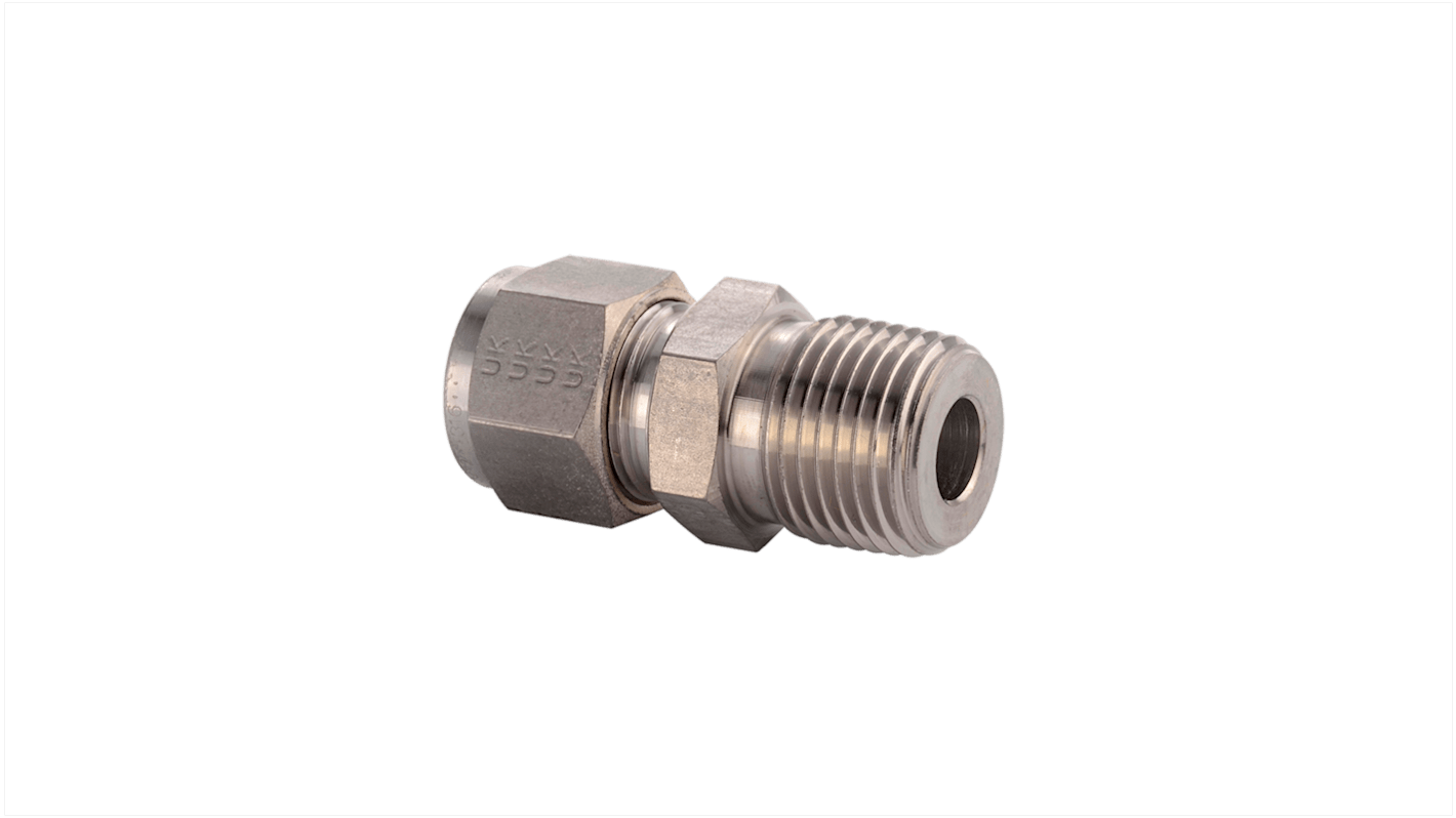 Racor hidráulico, Parker, M10MSC1/2N-316, Connector A NPT 1/2