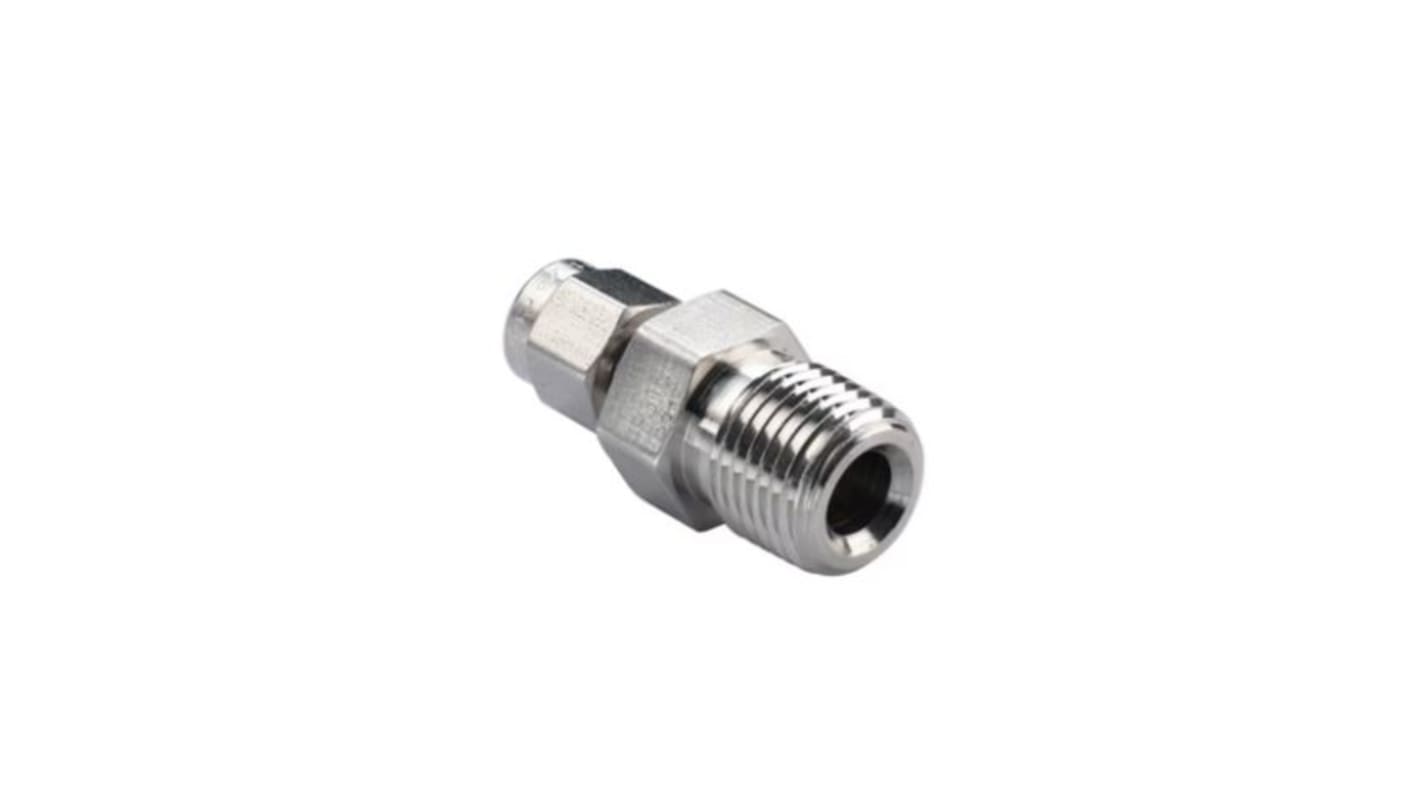 Racor hidráulico, Parker, M12MSC1/4R-316, Connector A BSPP 1/4 macho