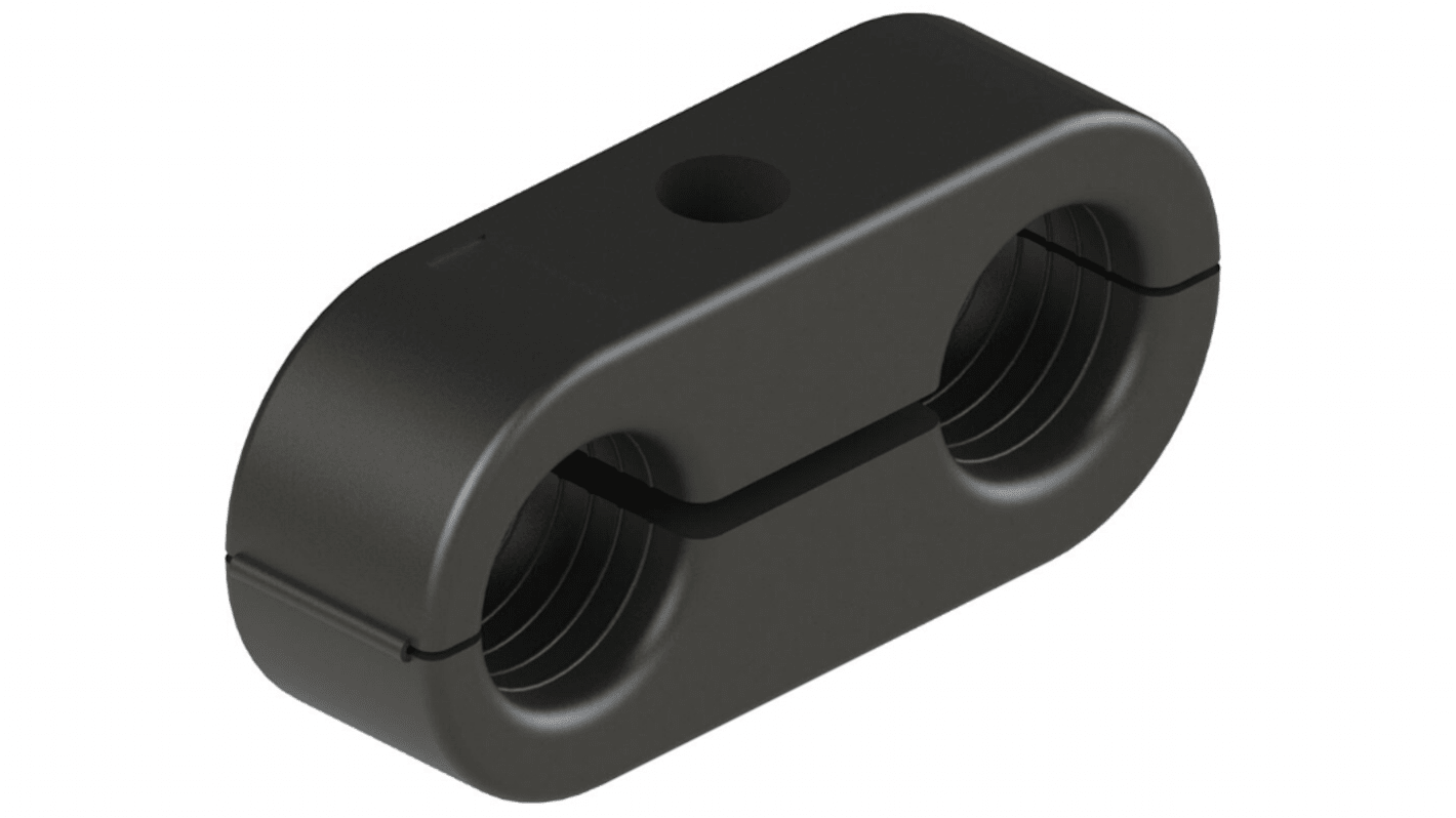 Parker Double Hydraulic Pipe Clamp for 10mm tube, ROND210X RS