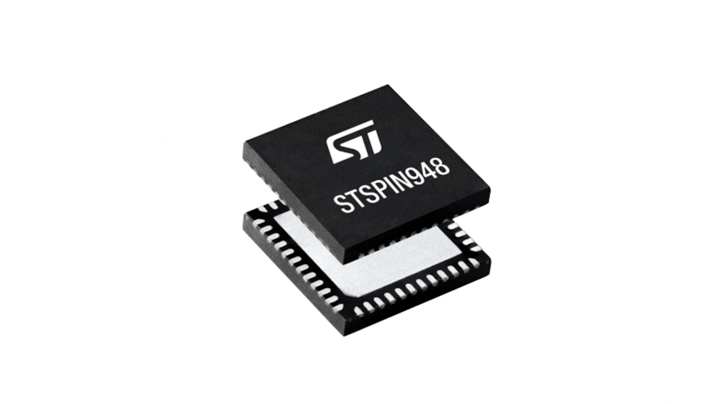 STMicroelectronics Motor Driver IC Vollbrücke STSPIN948, VFQFPN 48, 48-Pin, 4.5A, 62 V, Gebürsteter Gleichstrommotor,