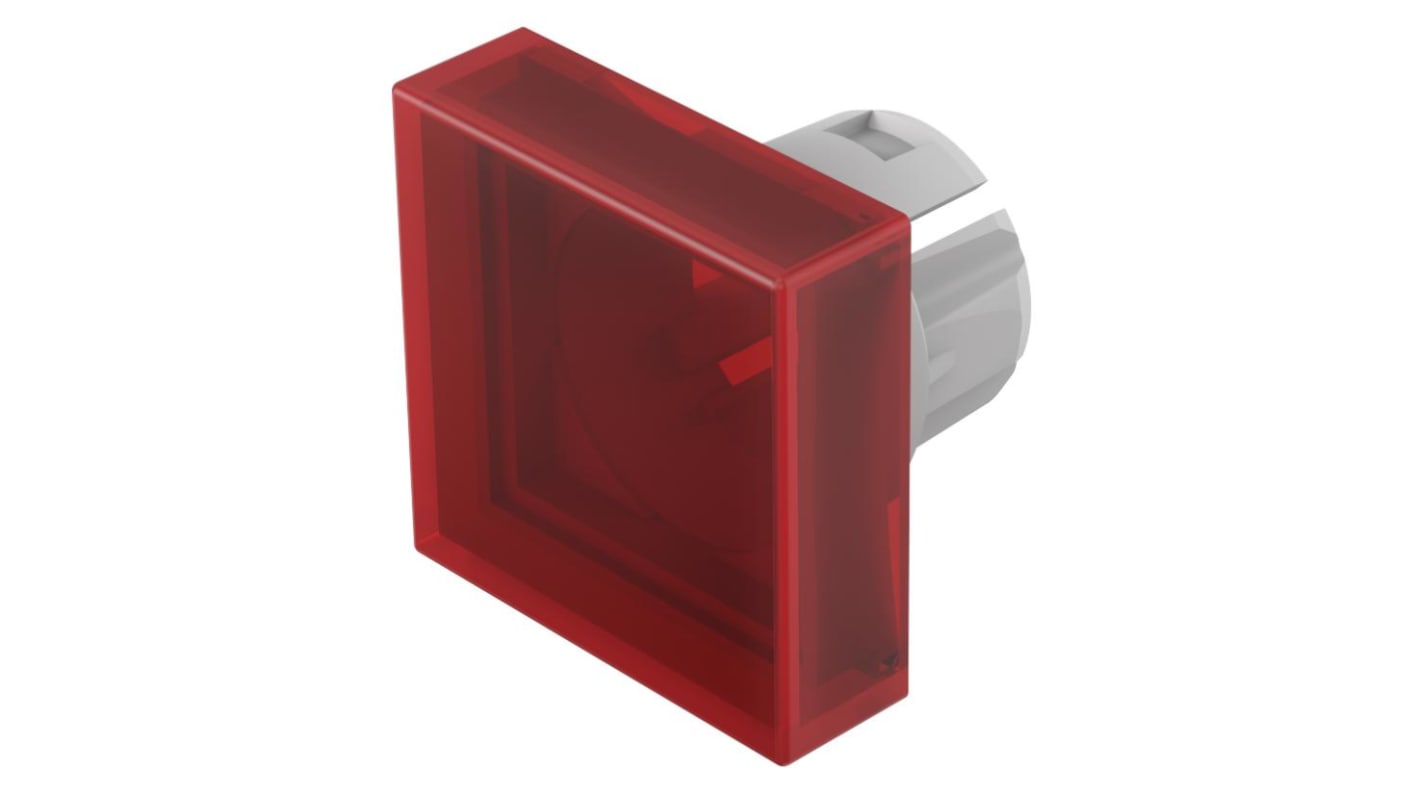 Indicator Lens Flat Style, Red, 20mm Long