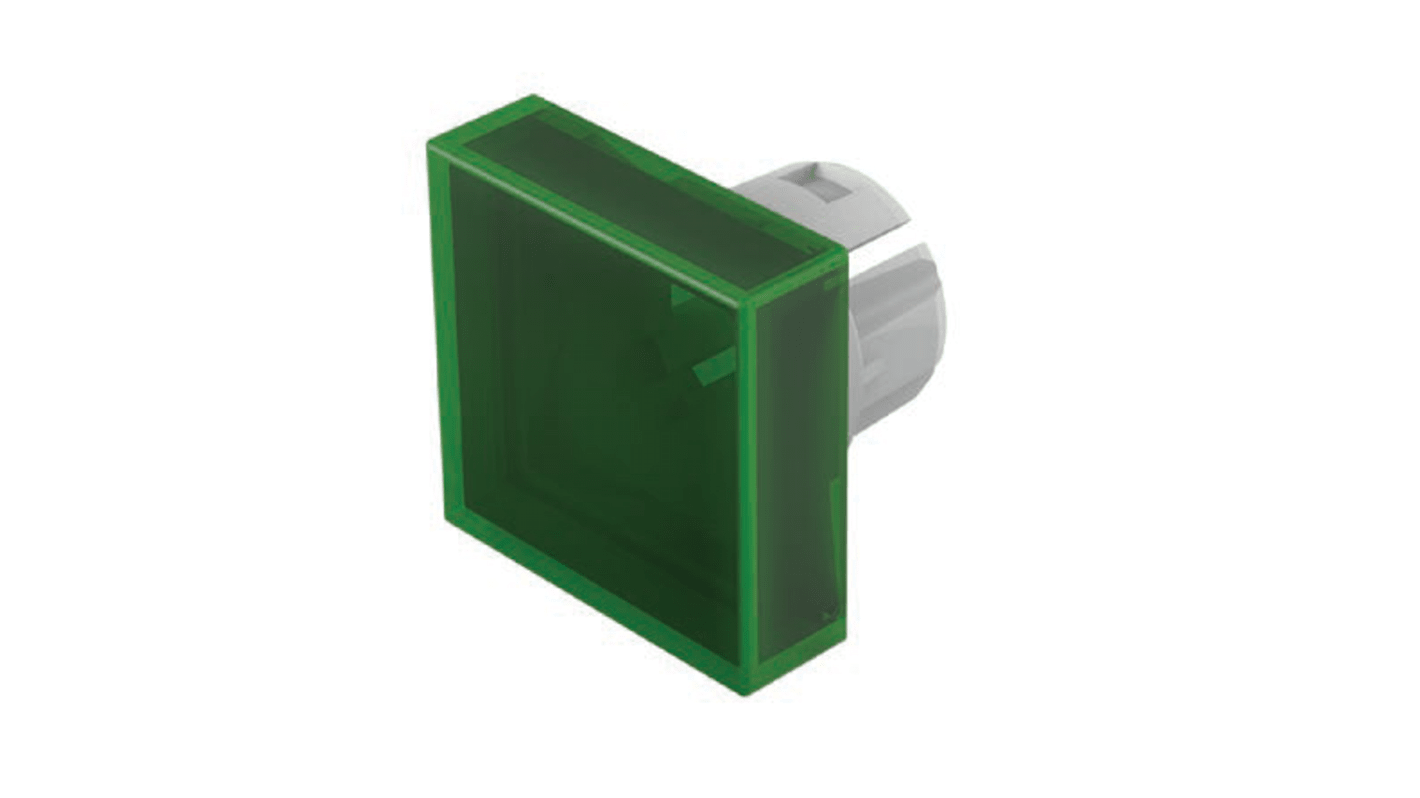 Indicator Lens Flat Style, Green, 20mm Long