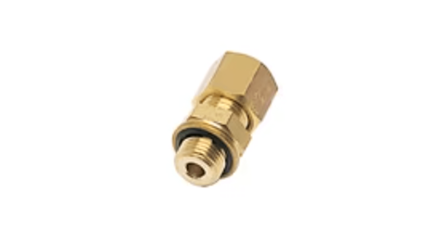 Legris Brass Pipe Fitting, Straight Push Fit Compression Olive, Male BSPP 3/8in 3/8in 14mm