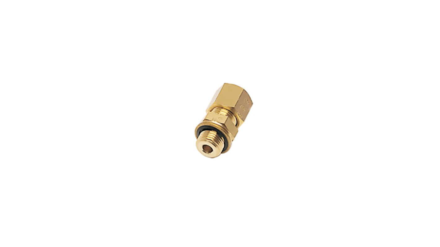 Legris Brass Pipe Fitting, Straight Push Fit Compression Olive, Male BSPP 1/2in 1/2in 14mm