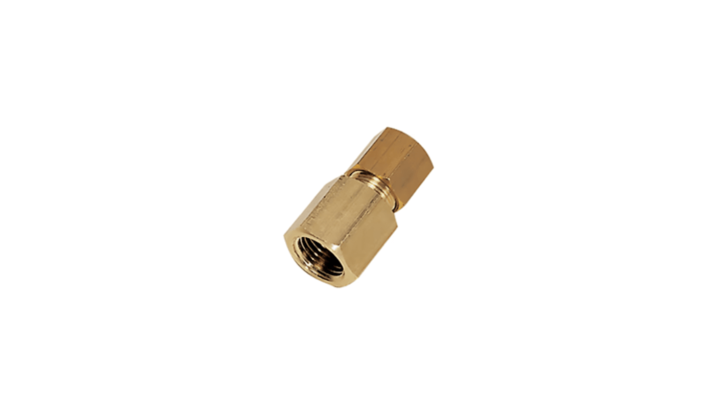 Legris Brass Pipe Fitting, Straight Push Fit Compression Olive, Female BSPP 1/2in BSPP 1/2in 10mm