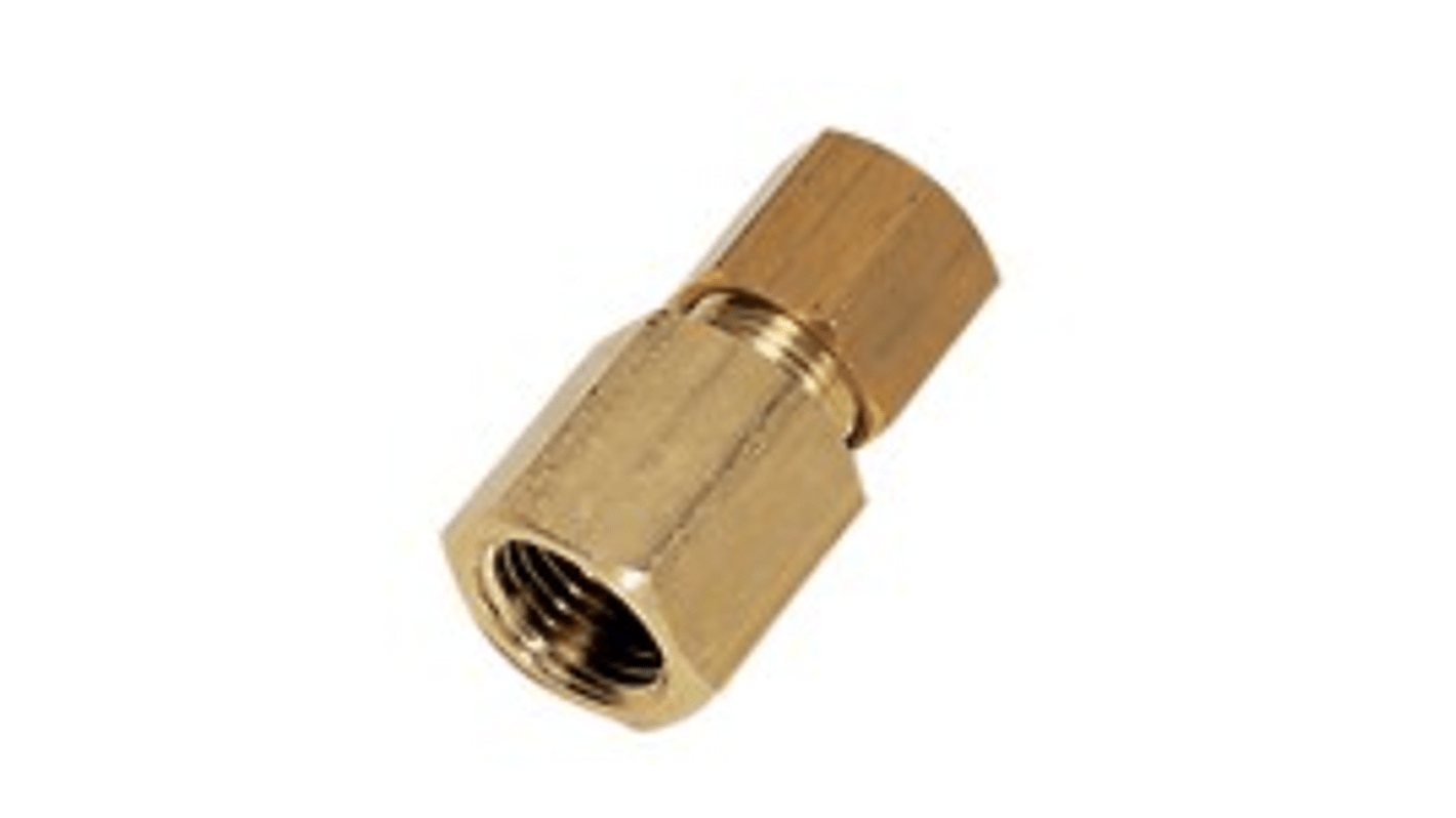 Legris Brass Pipe Fitting, Straight Push Fit Compression Olive, Female BSPP 1/4in BSPP 1/4in 12mm