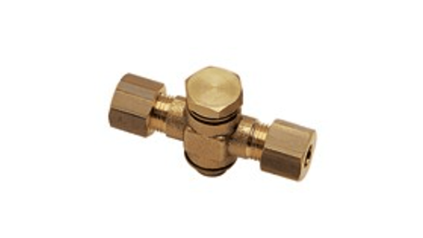 Legris Brass Pipe Fitting, Straight Push Fit Compression Fitting, Male BSPP 1/8in BSPP 1/8in