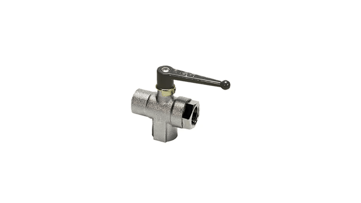 Legris Nickel Plated Brass Ball Valve, Ball Valve, BSPP 1/2in