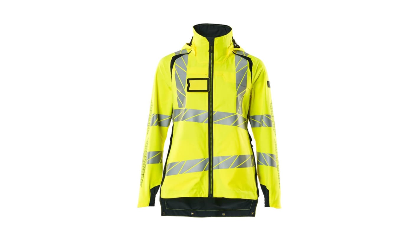 Chaqueta alta visibilidad Unisex Mascot Workwear de color Amarillo/Azul marino, talla XS