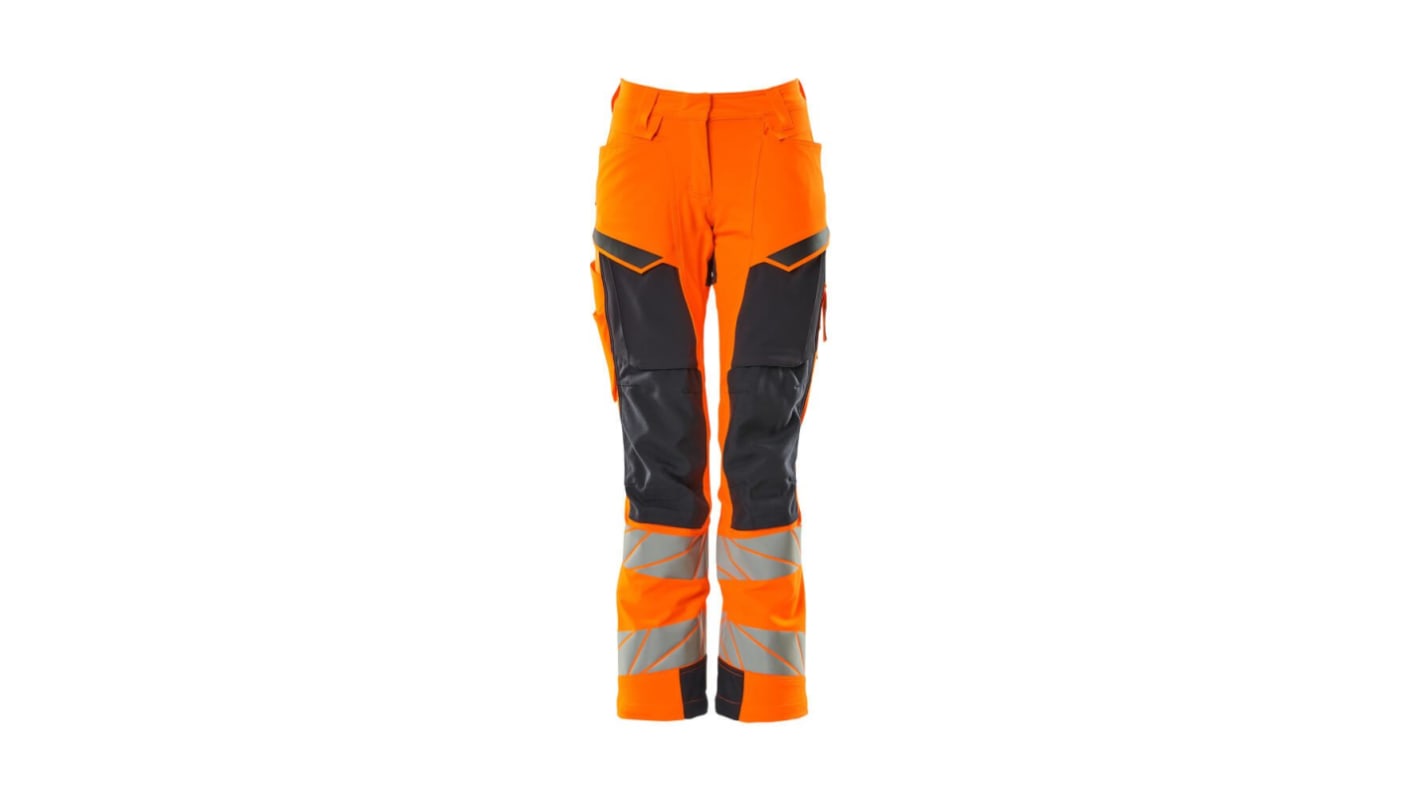 Pantalones de alta visibilidad Mascot Workwear Unisex, talla 110cm, de color Naranja/azul marino, Ligero, Hidrófugo