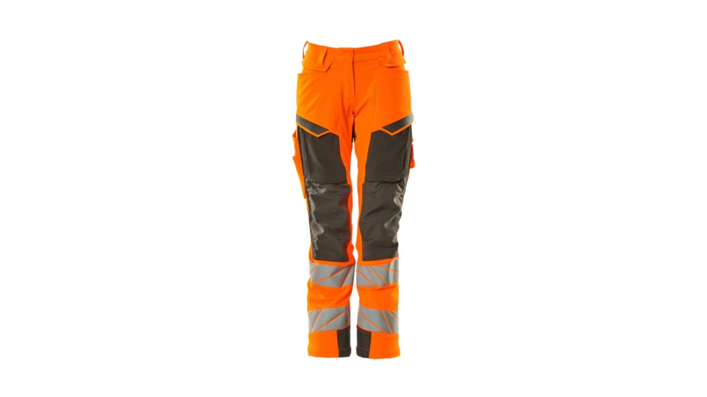 Mascot Workwear 19078-511 Orange Lightweight, Water Repellent Hi Vis Trousers, 90cm Waist Size