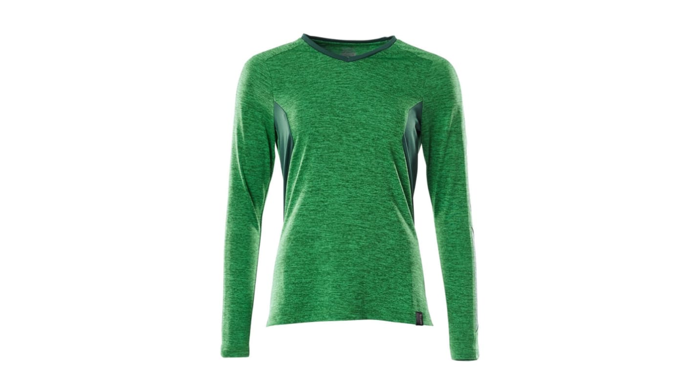 Mascot Workwear Green 45% Polyester, 55% Coolmax Pro Long Sleeve T-Shirt, UK- 5XL