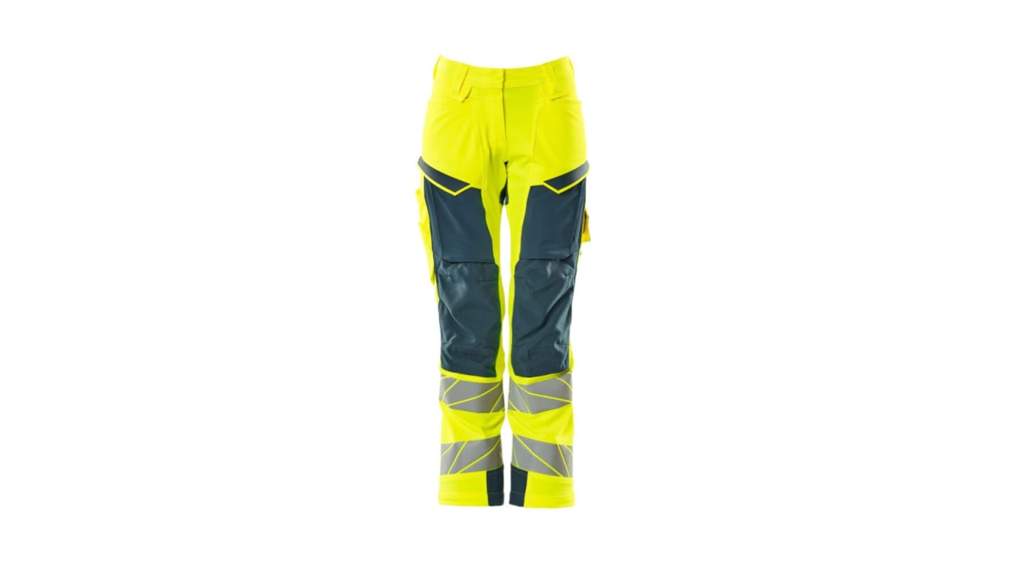 Pantalones de alta visibilidad Mascot Workwear Unisex, talla 82cm, de color Amarillo, Ligero, Hidrófugo