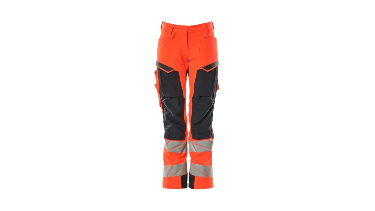 Mascot Workwear 19078-511 Red Lightweight, Water Repellent Hi Vis Trousers, 78cm Waist Size