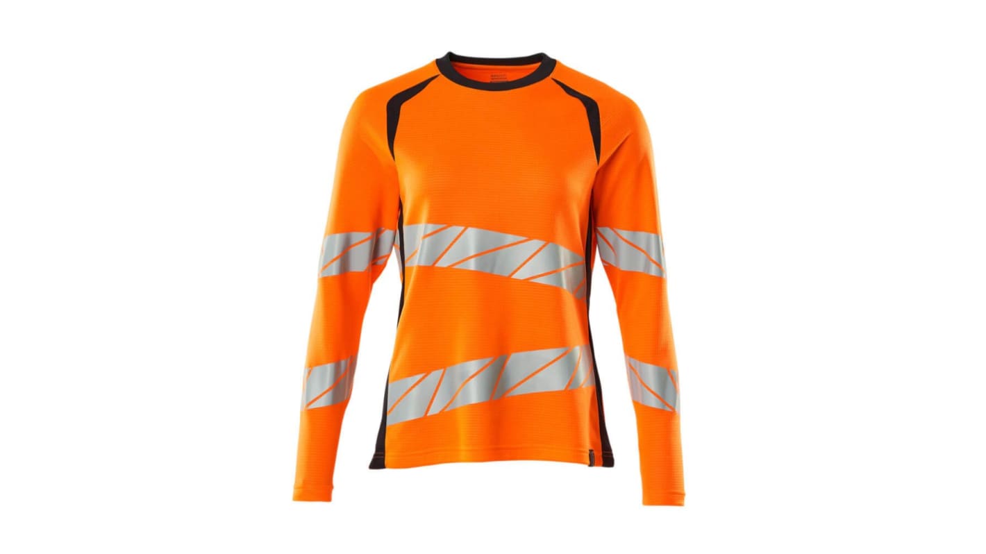 Camiseta de alta visibilidad de manga larga Mascot Workwear de color Naranja/azul marino, talla XXL